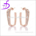 2014 new design earring wholesale 925 silver jewelry gold plated wholesale